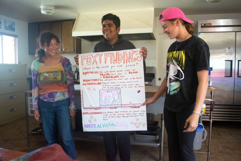 teens present research on fox scat distribution