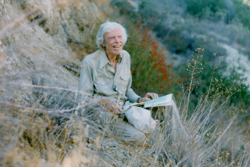 Tom Dibblee looking happy to be at work in the field